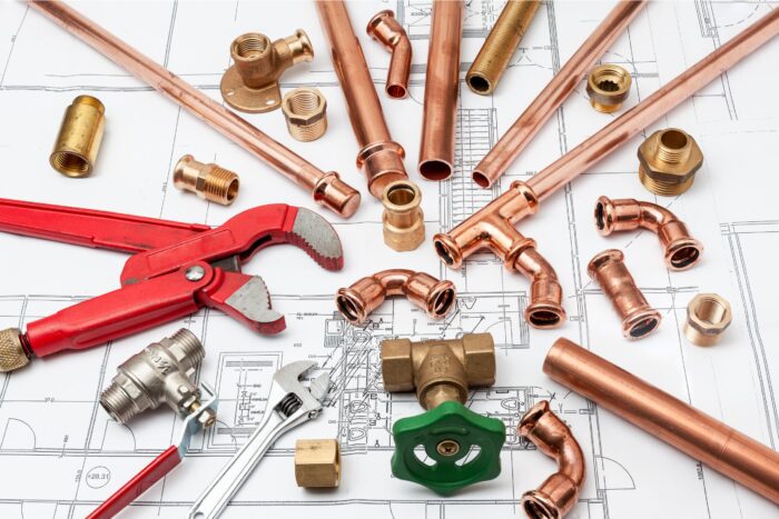 Copper piping in Franklin Lakes, NJ.
